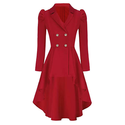 Women's Waist-tight Pure Color Split Single-breasted Casual Jacket
