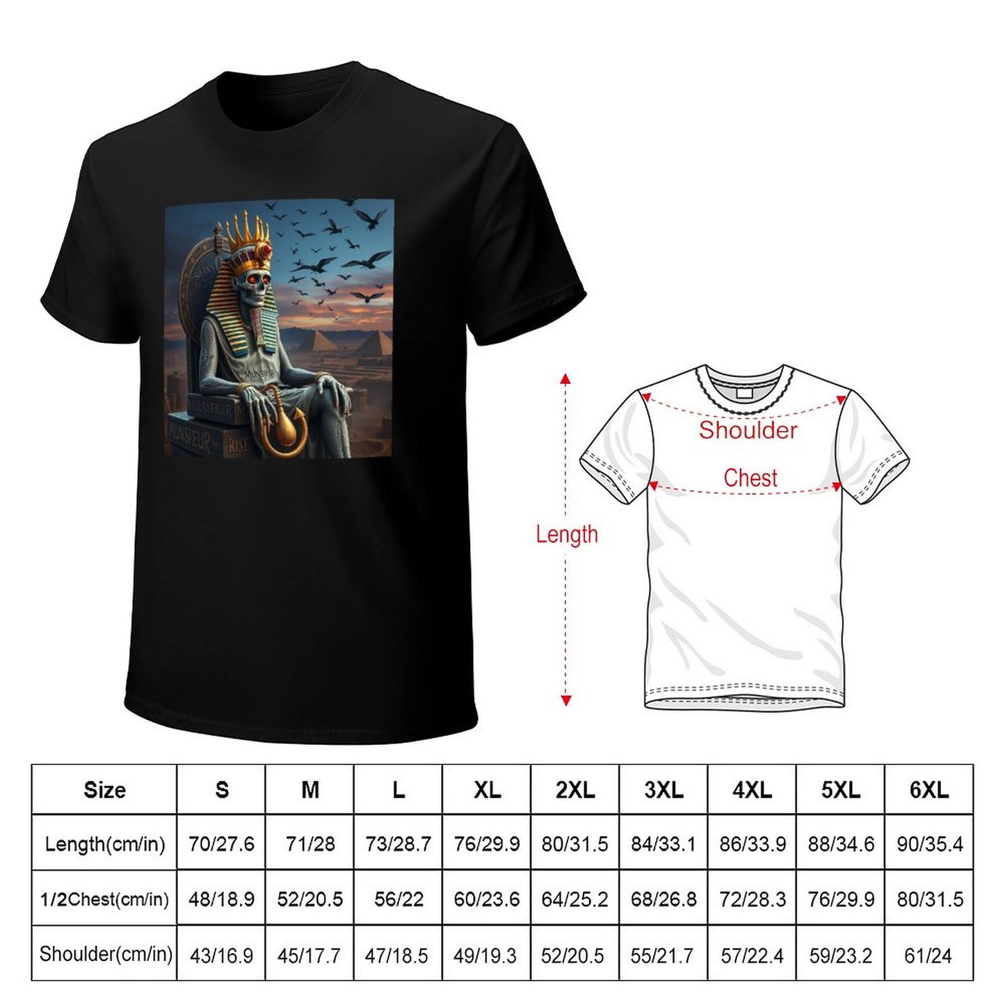 Munsieur Pharaoh's Reign Collection Men's Tee II (High Definition & Front Printing)