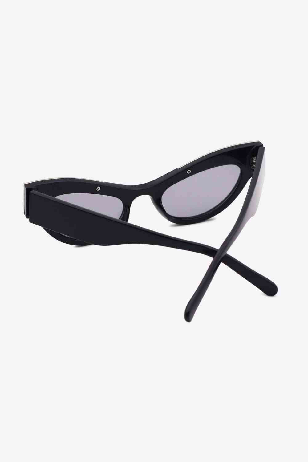 UV400 Rhinestone Trim Cat-Eye Sunglasses - Munsieur