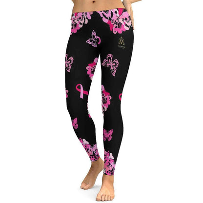 Munsieur Sculpting Leggings for Women - Pink Butterfly - Munsieur