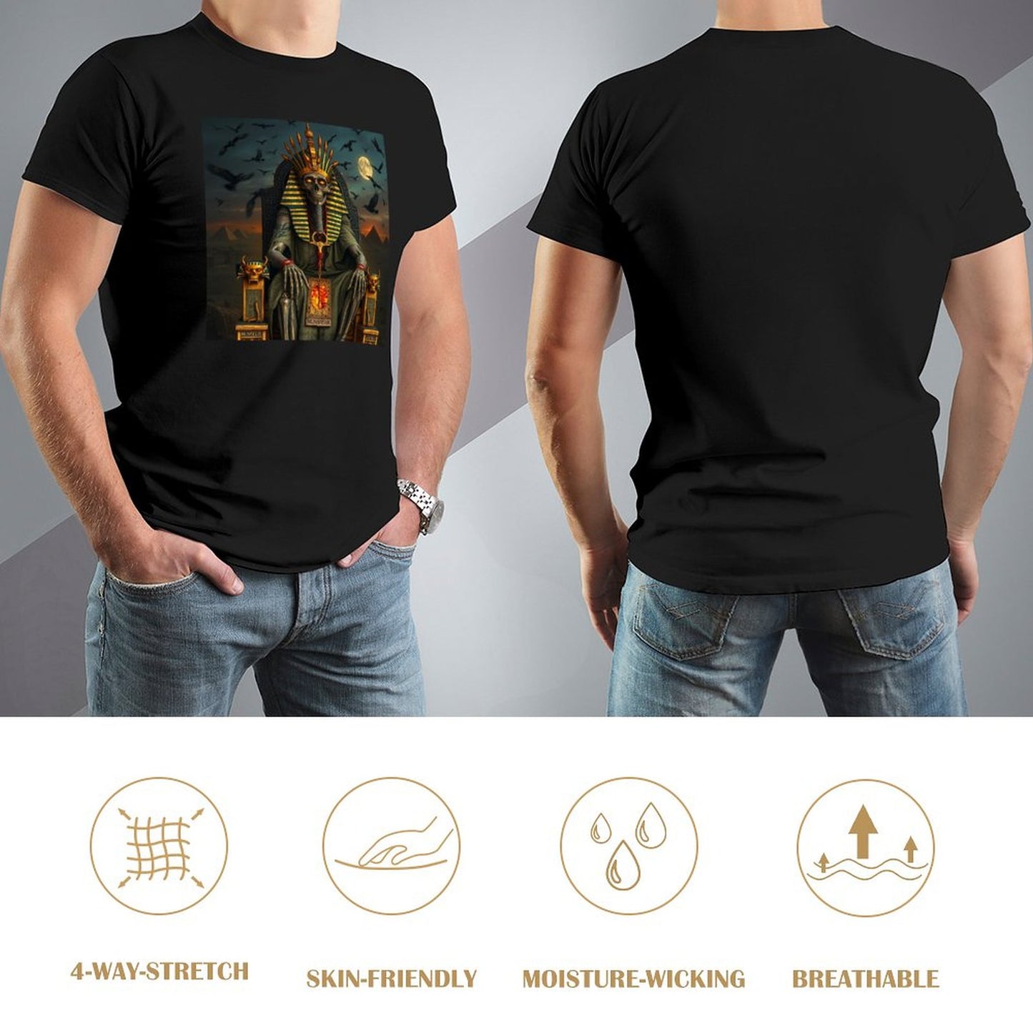 Munsieur Pharaoh's Reign Collection Men's Tee III (High Definition & Front Printing)