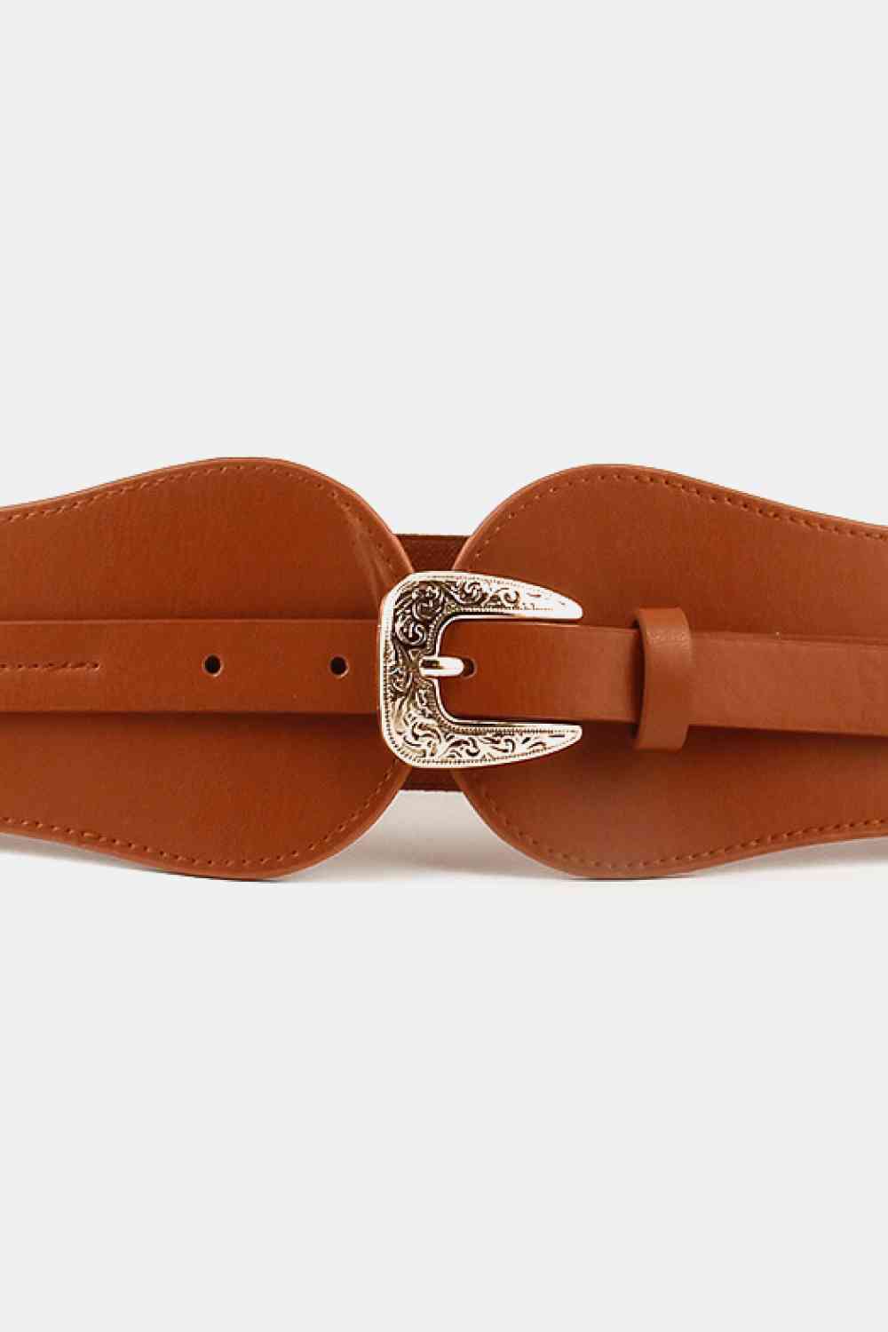 Wide Elastic Belt with Alloy Buckle - Munsieur