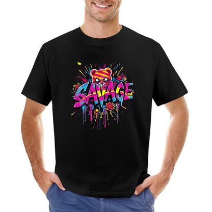 Tee for Men – "Savage" Graphic Streetwear Crown Co.