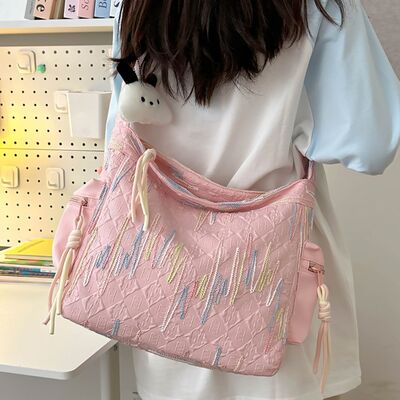 Contrast Texture Shoulder Bag - Munsieur