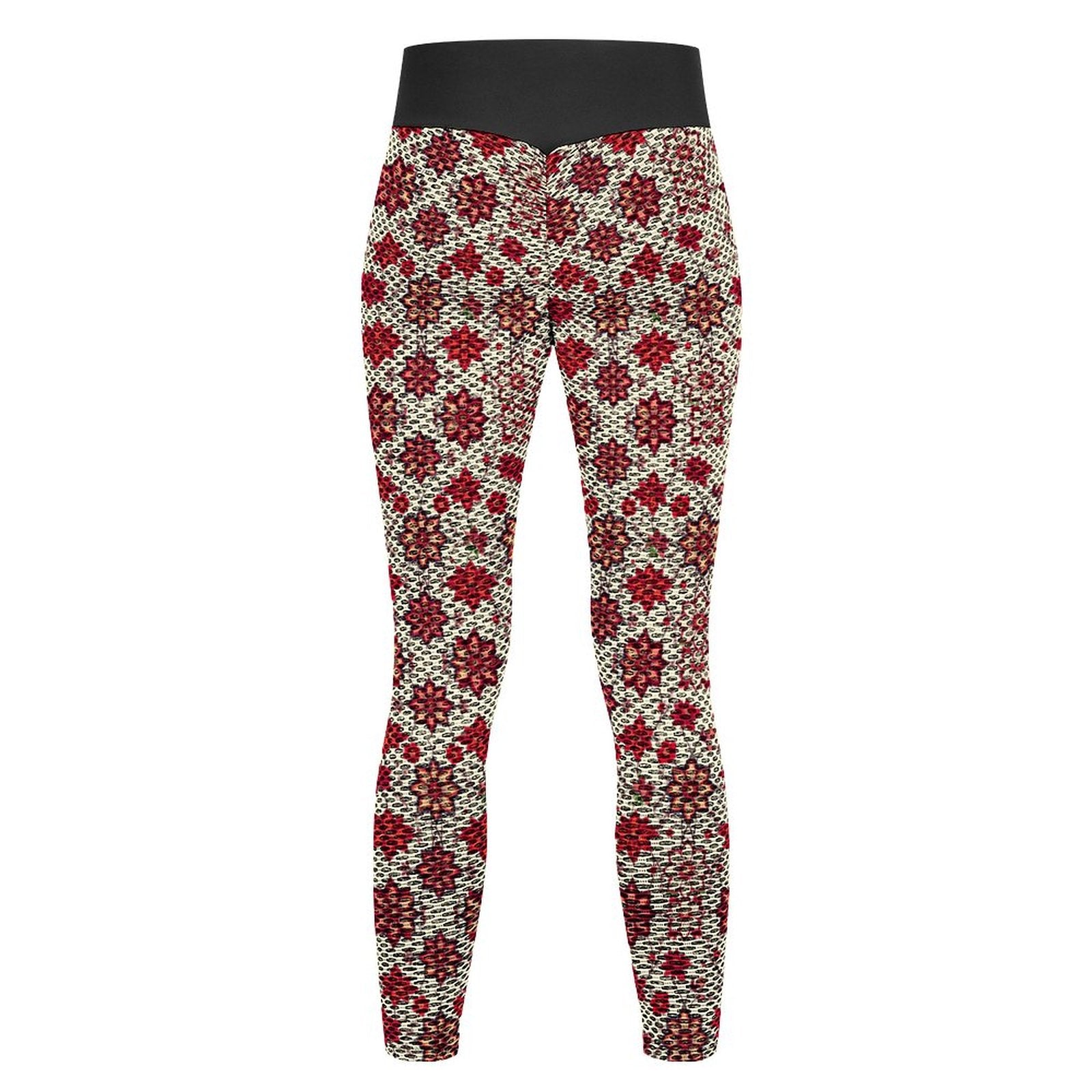 Custom Printed Honeycomb Textured Yoga Leggings for Women
