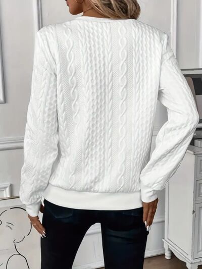 Texture Half Zip Long Sleeve Sweatshirt for Effortless Style - Munsieur