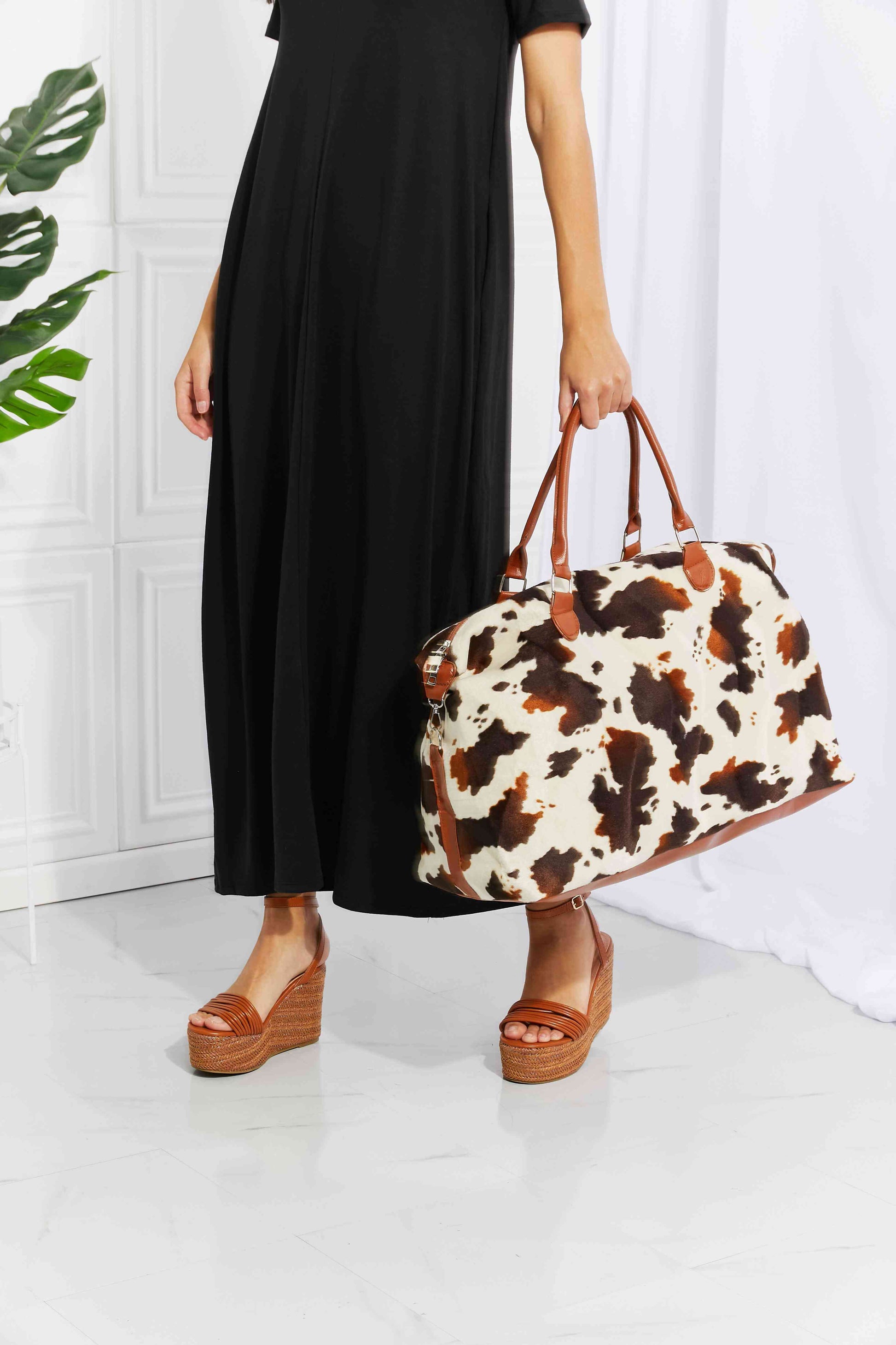 Animal Print Plush Weekender Bag - Munsieur
