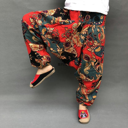 Trendy Plus Size Loose Lantern Men's Large Crotch Pants