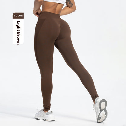 Women's Sports Fitness Seamless Hip Raise High Waist Yoga Leggings