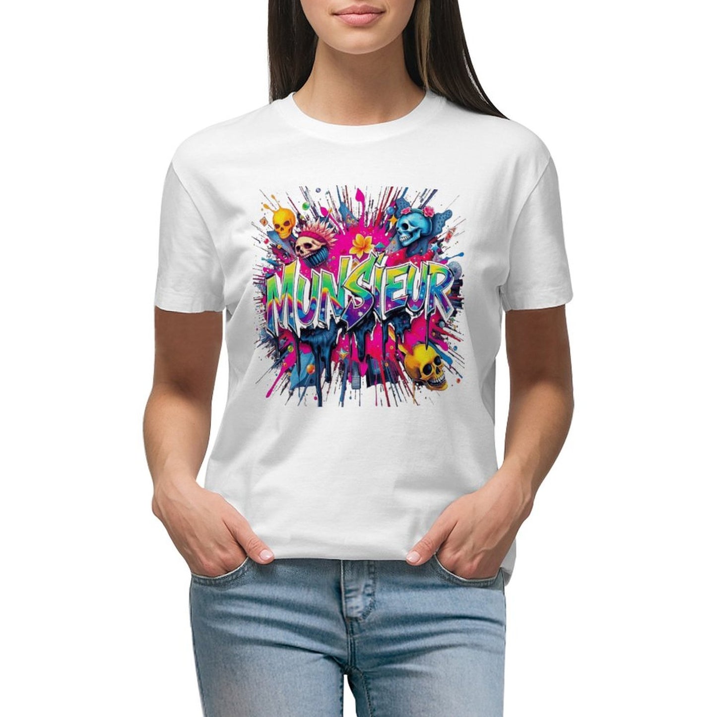 Women's Munsieur Brand T-shirt Streetwear Fashion