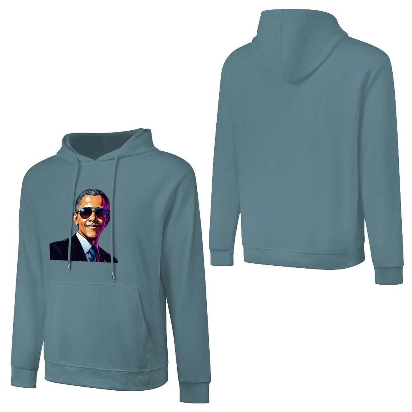 Men's Hoodie "Obama" Crown Co. 👑 Comfortable Cotton Design Streetwear