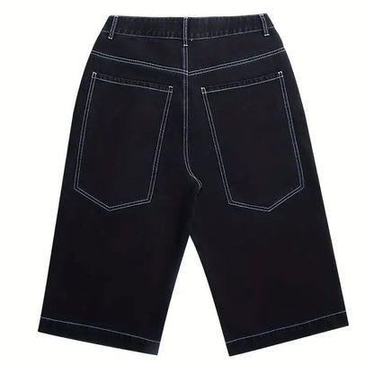 Men's Loose Hip Hop Seven Points Denim Shorts