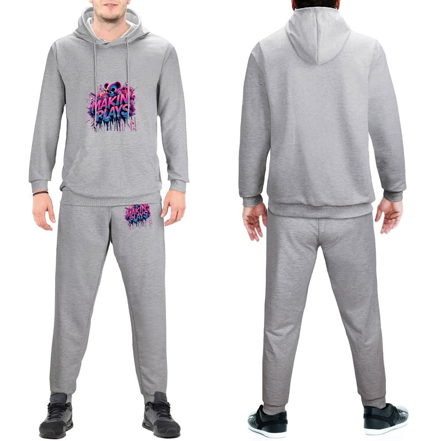 Munsieur Design Graphic Hoodie Set for Men