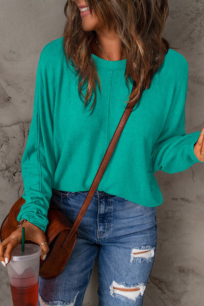 Double Take Full Size Round Neck Long Sleeve T-Shirt - Munsieur
