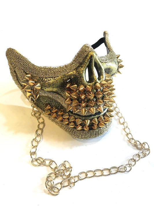 Skull Punk Rivets Performance Mask Halloween Mask Accessories
