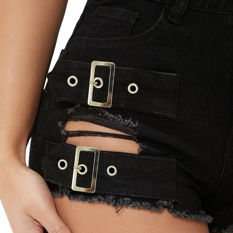 High Waist Sexy Ripped Stretch Casual Bottoms for Her