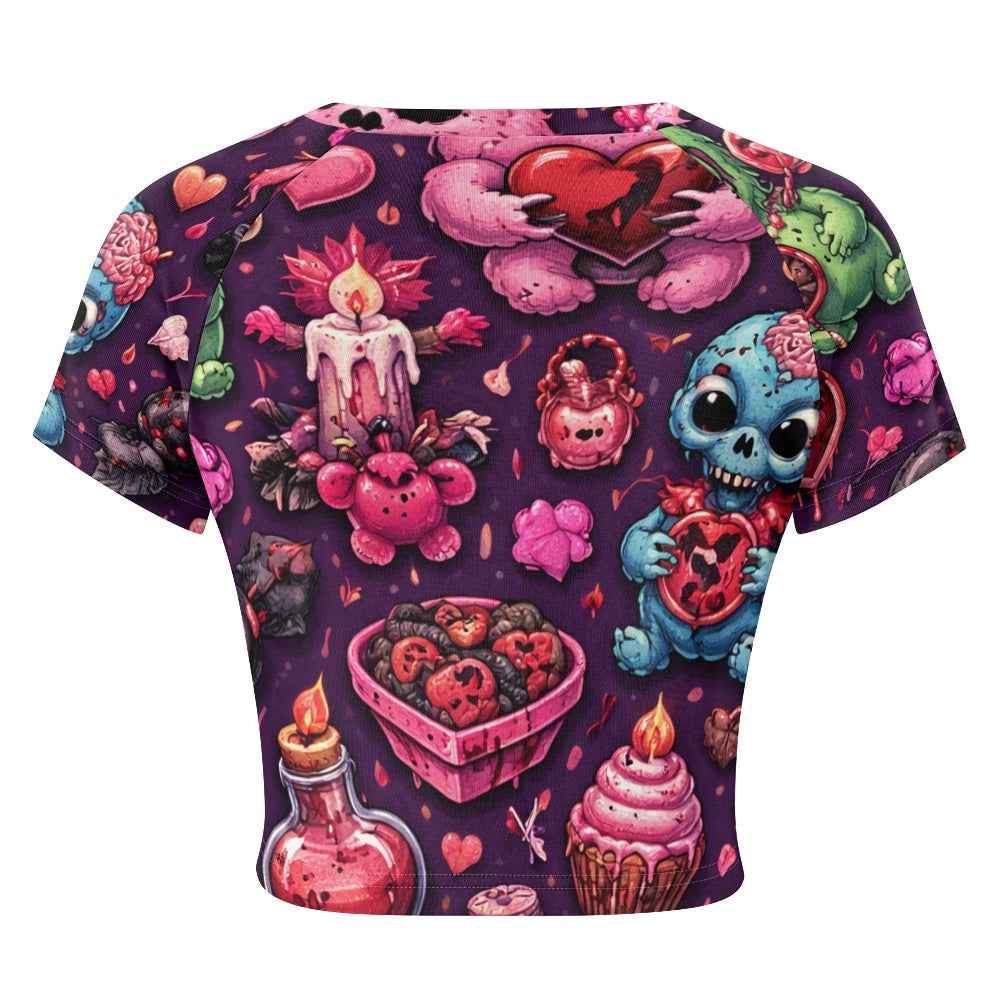 Tight cropped navel-baring T-shirt