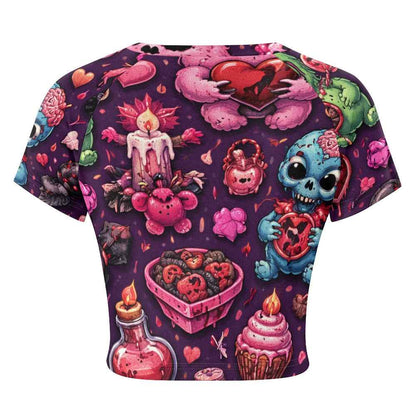 Tight cropped navel-baring T-shirt