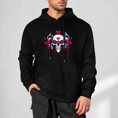 Munsieur Bleeding Royalty: Skull Hoodie for Men - Munsieur