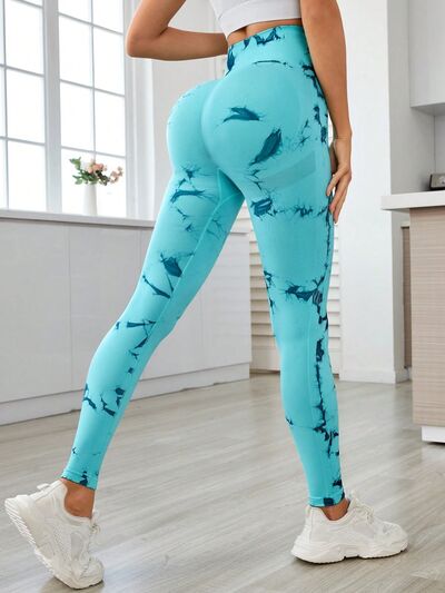 Printed High Waist Active Leggings - Munsieur