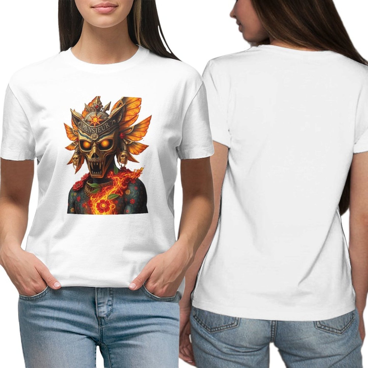 Lost Tribe of Munsieur T-Shirt for Women "Jester" (High Definition & Dual-sided Printing)