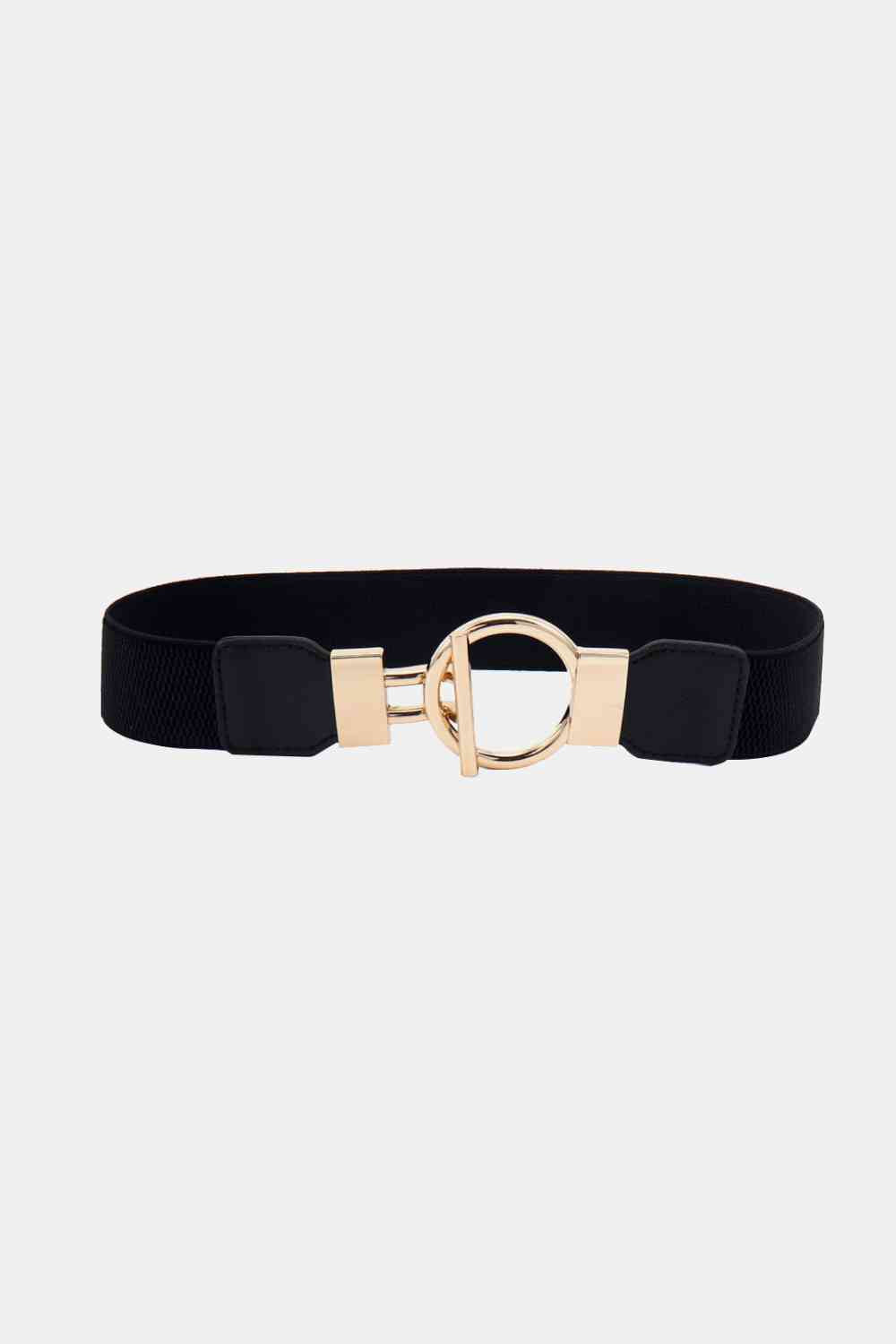 Circle Shape Buckle Zinc Alloy Buckle PU Leather Belt - Munsieur