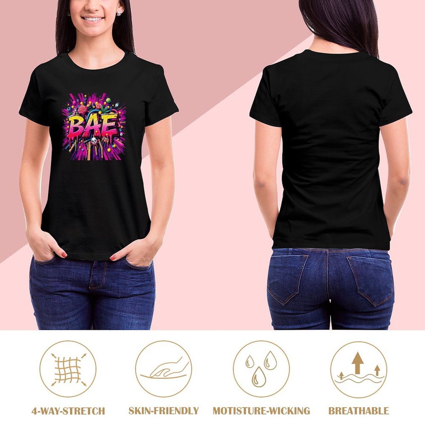 T-Shirts for Women "Bae" Streetwear Crown Co. 👑