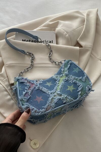 Fringe Star Print Shoulder Bag - Munsieur