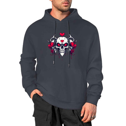 Munsieur Bleeding Royalty: Skull Hoodie for Men - Munsieur