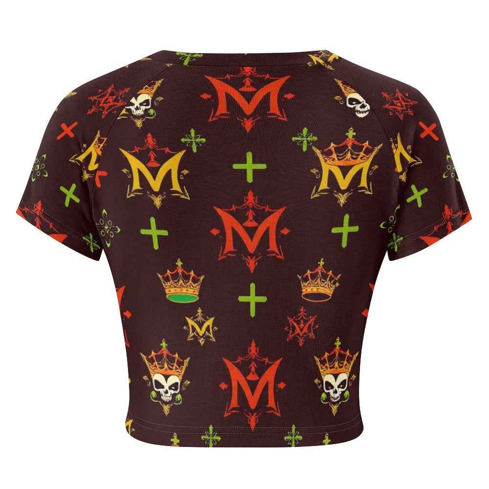 Tight cropped navel-baring T-shirt