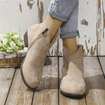 Block Heel Ankle Boots - Munsieur