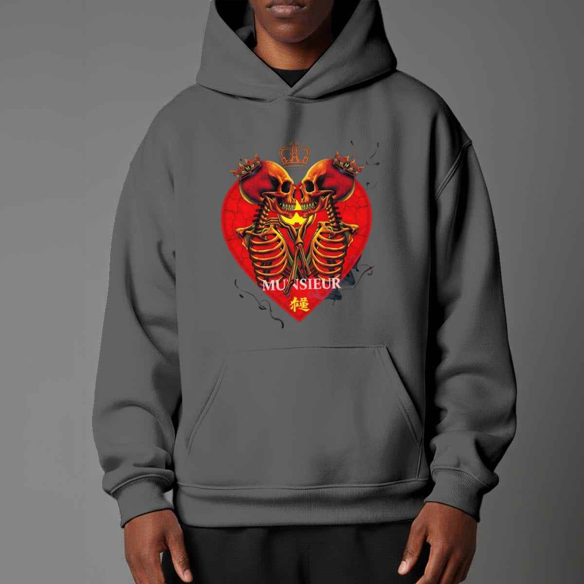 Unisex Halloween Pullover Hoodie Sweatshirt with Micro-Fleece Lining by MUNSIEUR