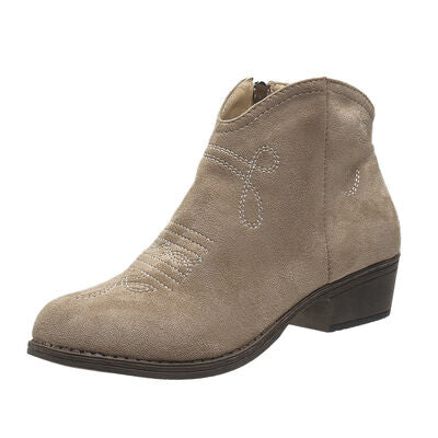 Block Heel Ankle Boots - Munsieur