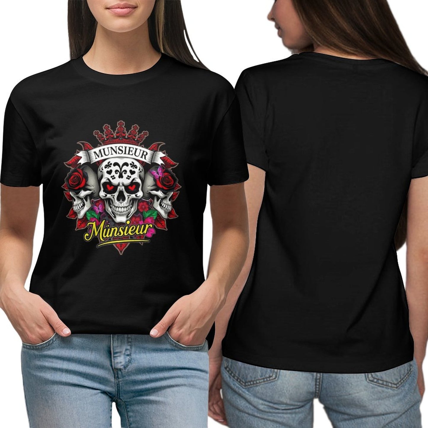 Munsieur Women's Custom T-Shirt "Clownie" Graphic T-shirts for Women