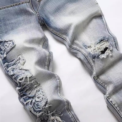 Men's Hole Patch Designer Pants