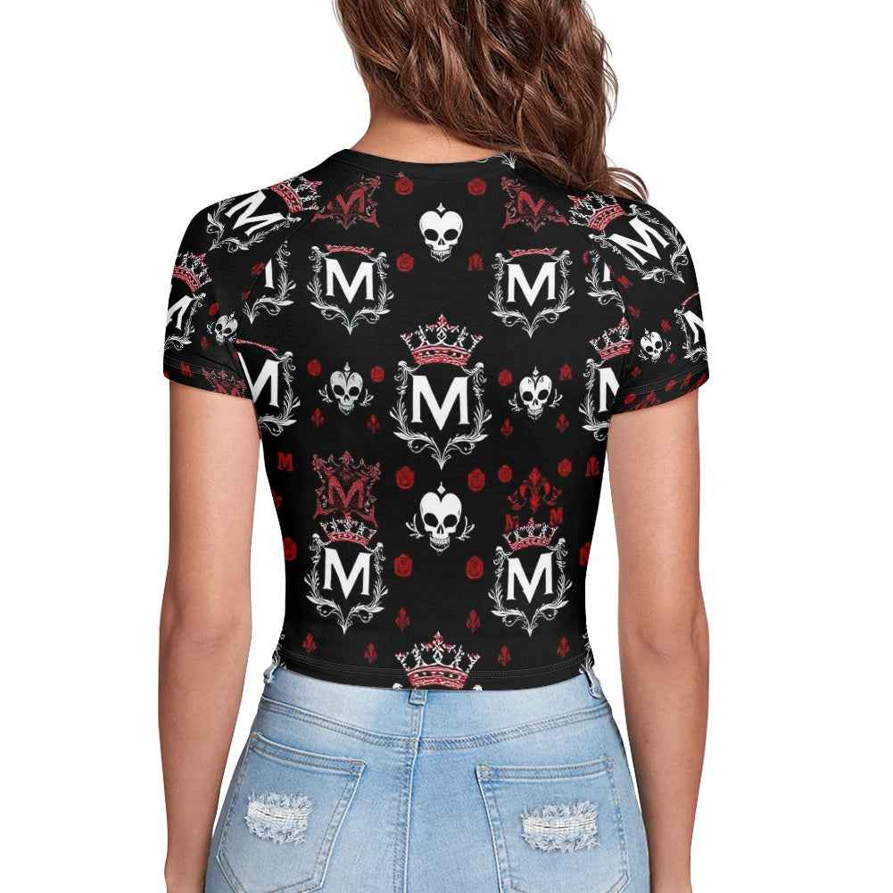 Tight cropped navel-baring T-shirt