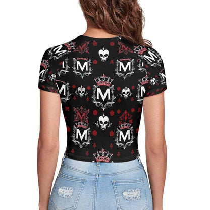 Tight cropped navel-baring T-shirt
