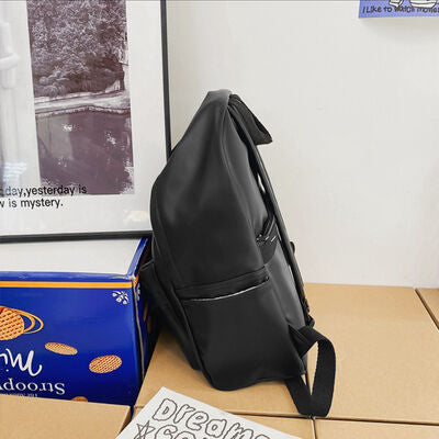 Stylish PU Leather Zip Backpack for Everyday Use - Munsieur