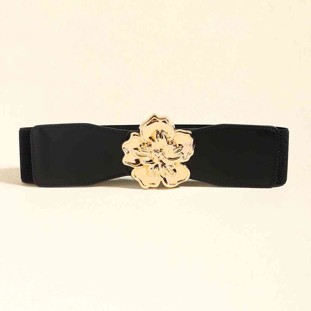 Flower Alloy Buckle Elastic Belt - Munsieur
