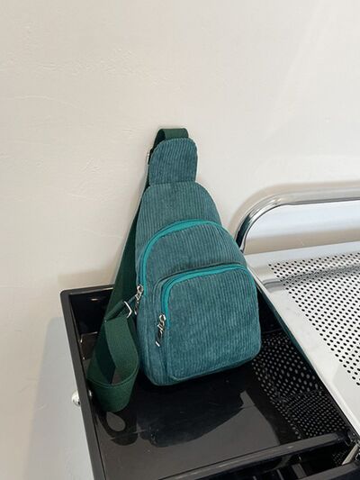 Corduroy Solid Color Crossbody Bag - Munsieur