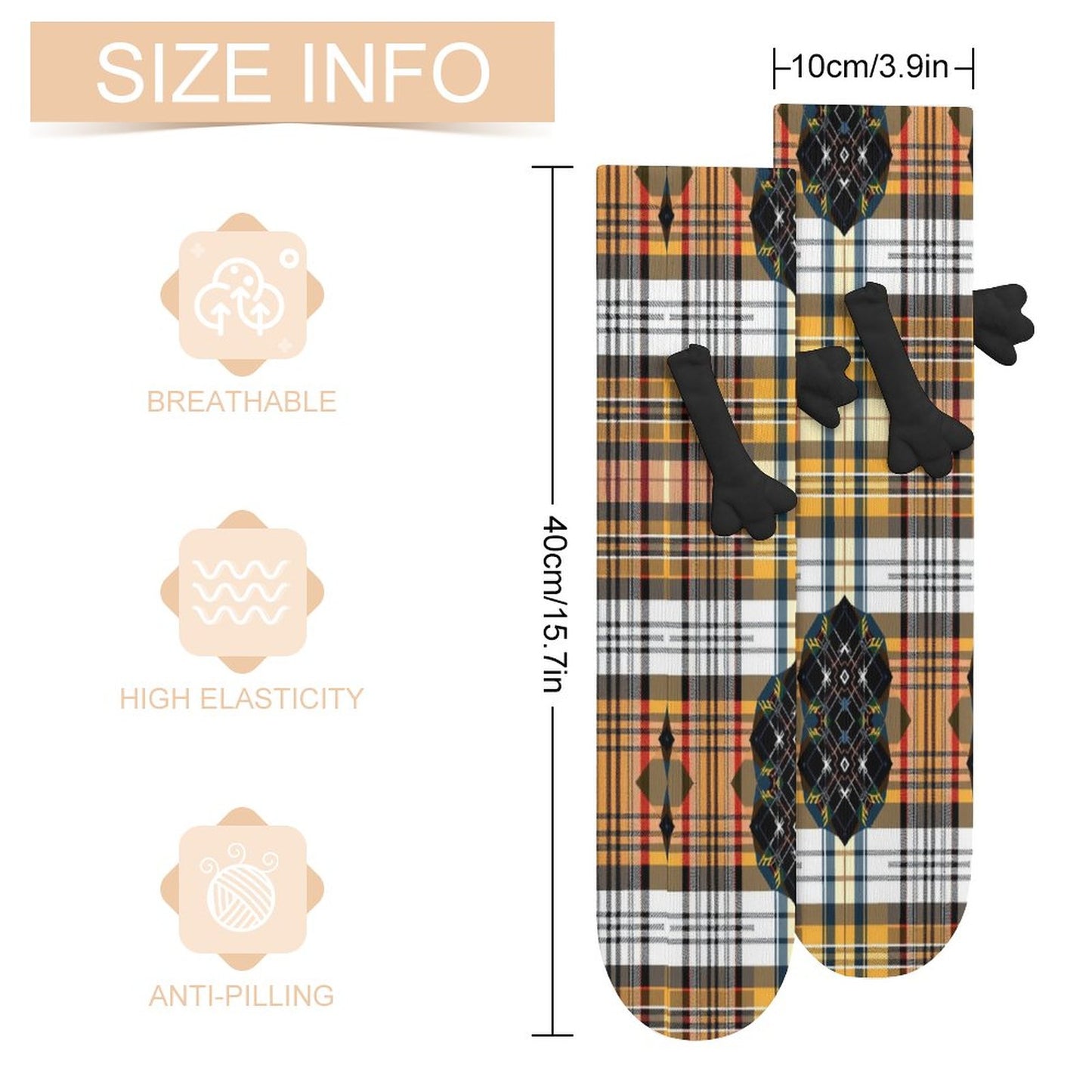 Munsieur Design "Buddy Socks" Magnetic Holding Hands Funny Socks accessories