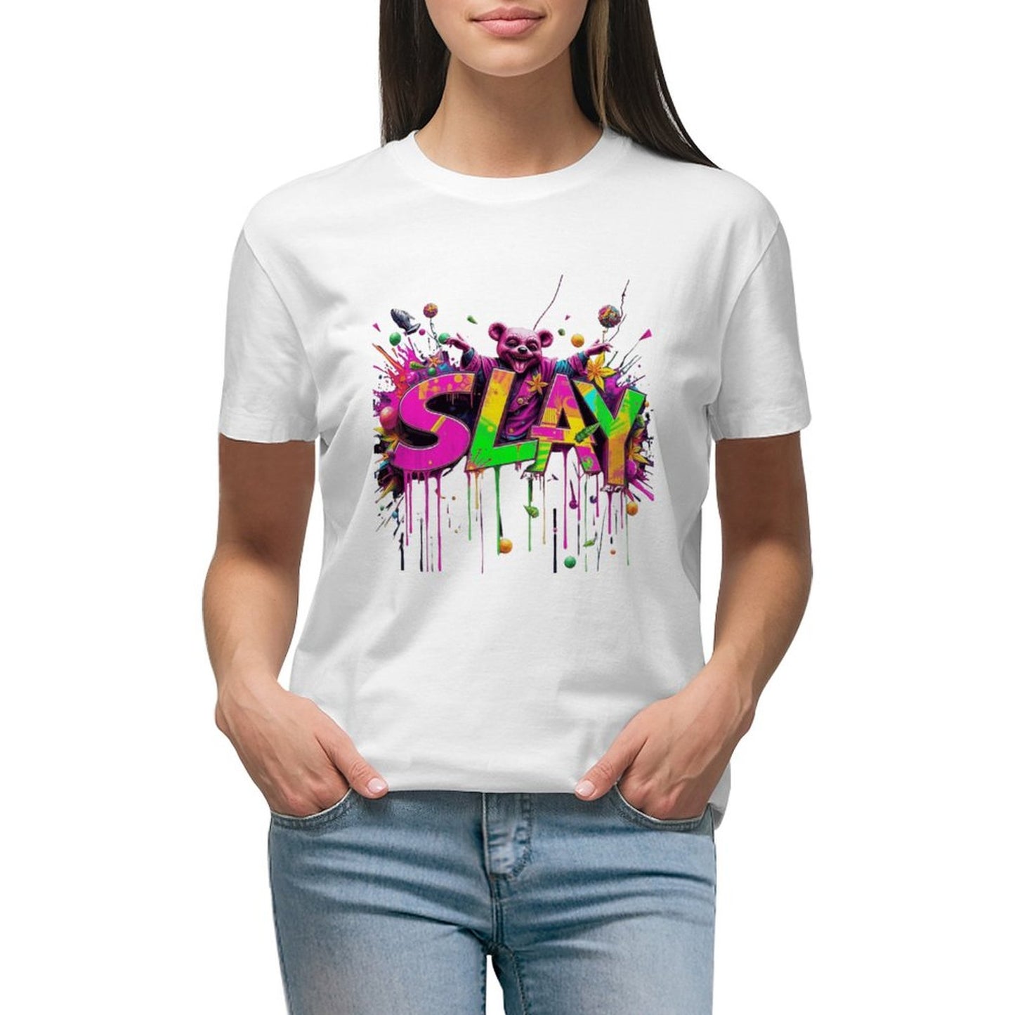 Women's T-shirt "Slay" Designer Streetwear Crown Co.👑