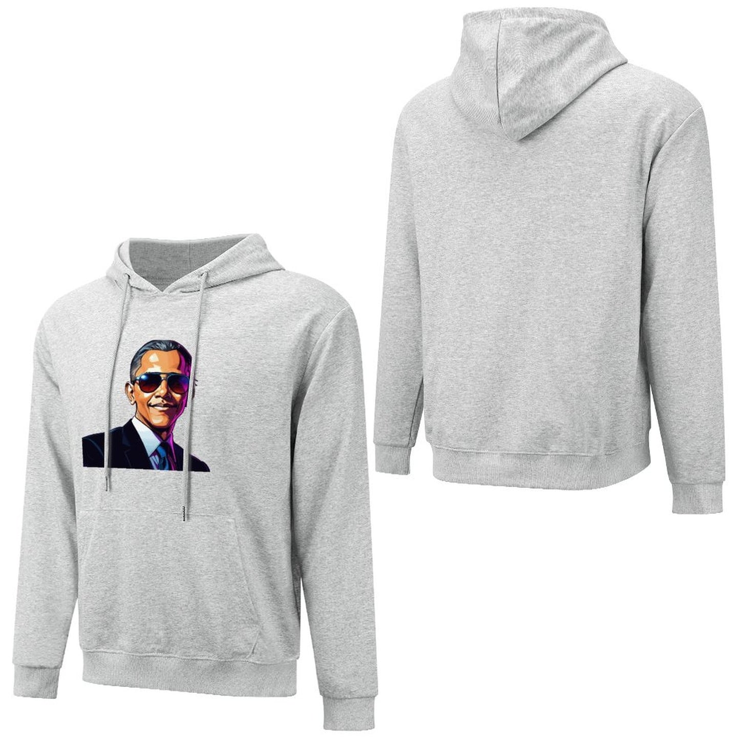 Men's Hoodie "Obama" Crown Co. 👑 Comfortable Cotton Design Streetwear