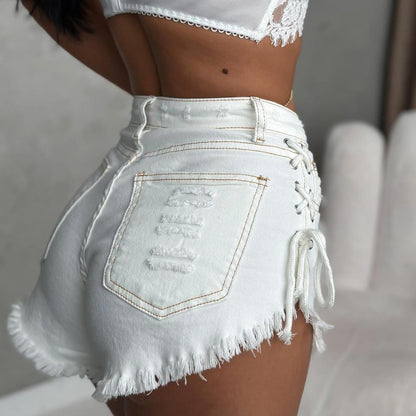 Women's Waist Slimming Hot Girl Denim Bottoms