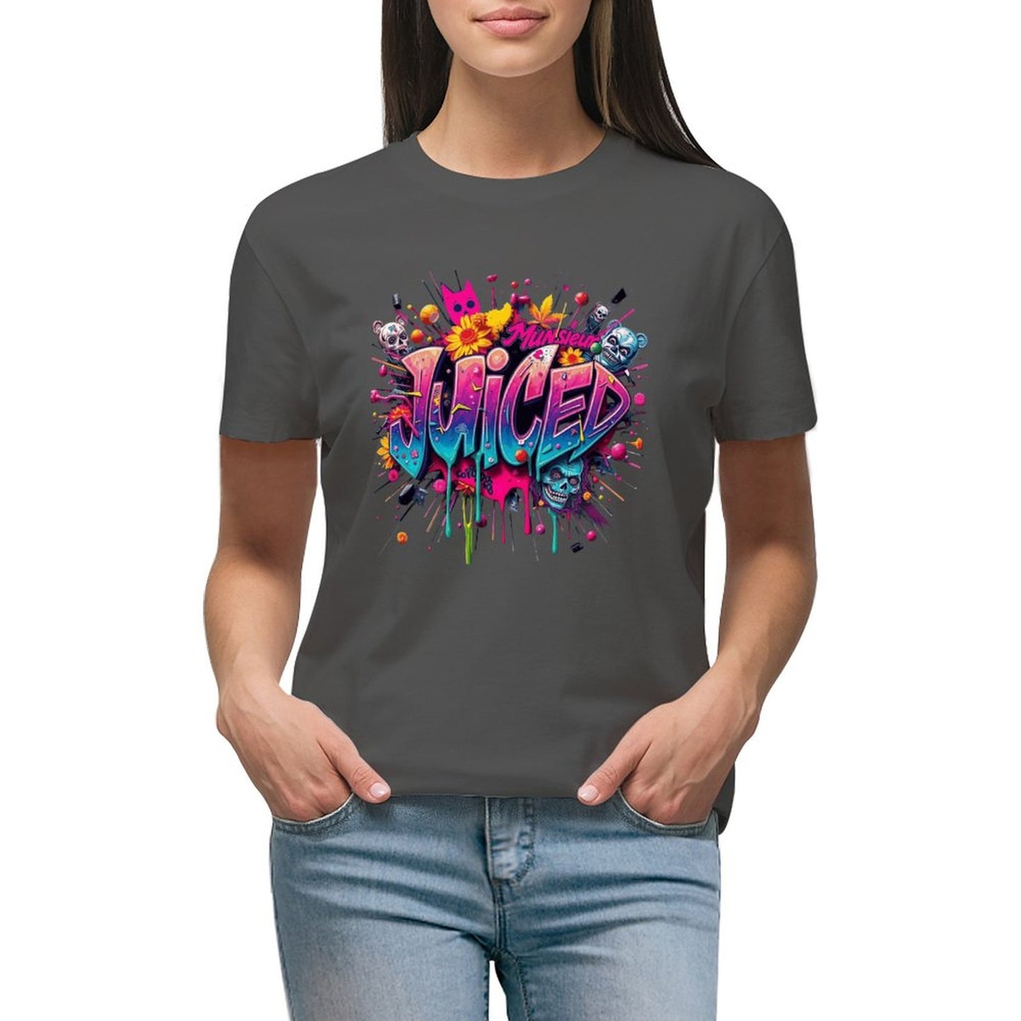 Women's T-shirt Streetwear Design "Juiced" Crown Co. 👑