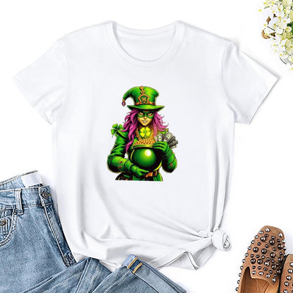Koleksi Hari St. Patrick T-shirt Wanita "Kimberly" Mafia Leprechaun