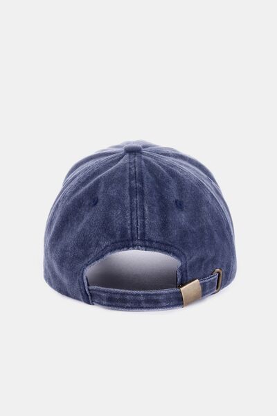 Zenana Washed Embroidered City Baseball Cap - Munsieur