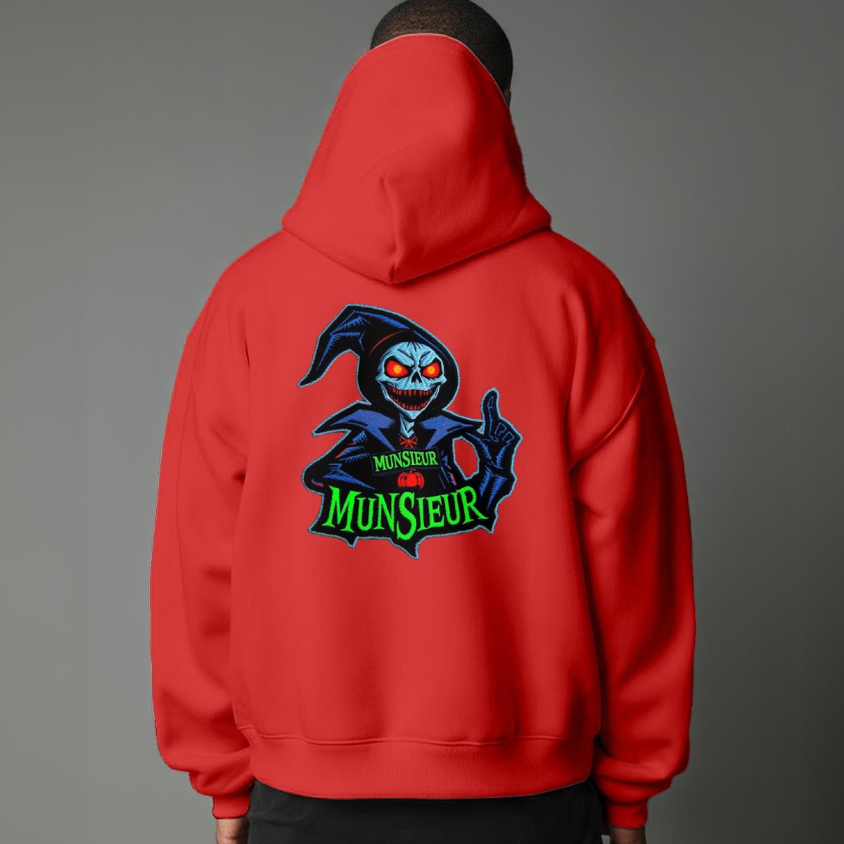 Unisex Halloween Pullover Hoodie Sweater with Micro-Fleece Lining by MUNSIEUR