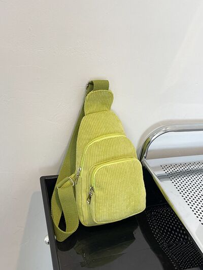 Corduroy Solid Color Crossbody Bag - Munsieur