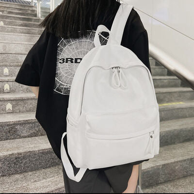 Stylish PU Leather Zip Backpack for Everyday Use - Munsieur
